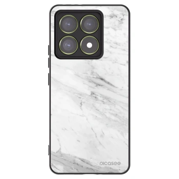 Picasee crna silikonska maskica za Xiaomi 14T - White marble