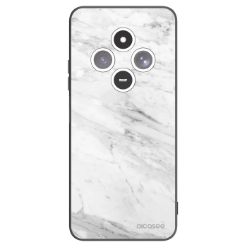 Picasee crna silikonska maskica za Xiaomi Redmi 14C - White marble