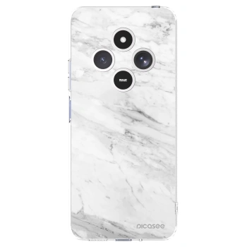 Picasee silikonska prozirna maskica za Xiaomi Redmi 14C - White marble