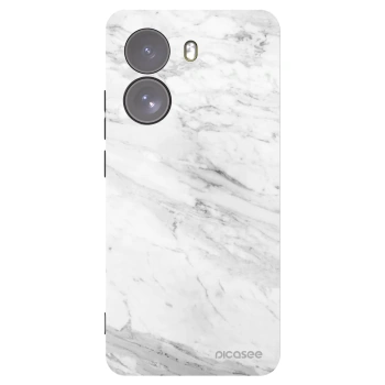 Picasee crna silikonska maskica za Xiaomi Poco X7 - White marble