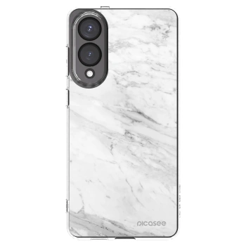 Picasee silikonska prozirna maskica za Samsung Galaxy S25 Edge 5G - White marble