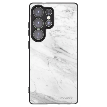 Picasee crna silikonska maskica za Samsung Galaxy S25 Ultra 5G - White marble
