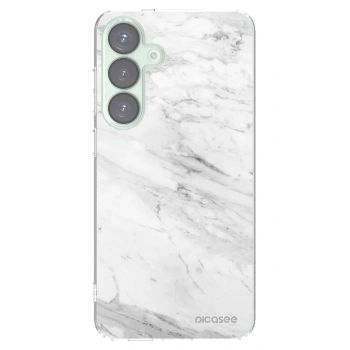 Picasee silikonska prozirna maskica za Samsung Galaxy S25+ 5G - White marble