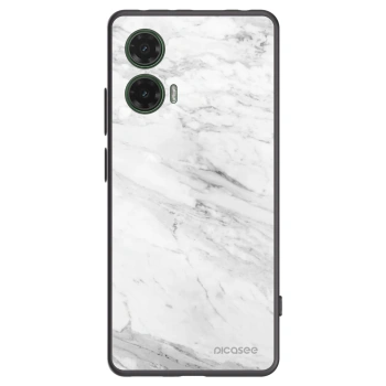 Picasee crna silikonska maskica za Motorola Moto G35 5G - White marble
