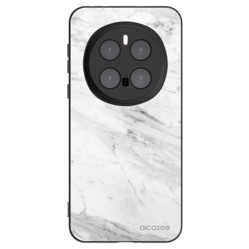 Picasee crna silikonska maskica za Honor Magic7 Pro 5G - White marble