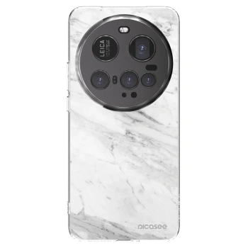 Picasee silikonska prozirna maskica za Xiaomi 15 Ultra - White marble