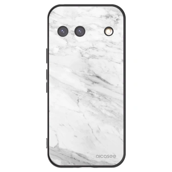 Picasee crna silikonska maskica za Google Pixel 9 - White marble