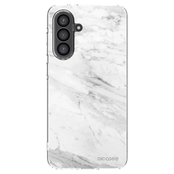 Picasee silikonska prozirna maskica za Samsung Galaxy A56 5G A566B - White marble