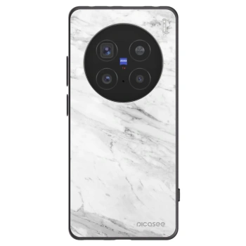 Picasee crna silikonska maskica za Vivo X200 Pro - White marble