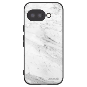 Picasee crna silikonska maskica za Google Pixel 9a - White marble