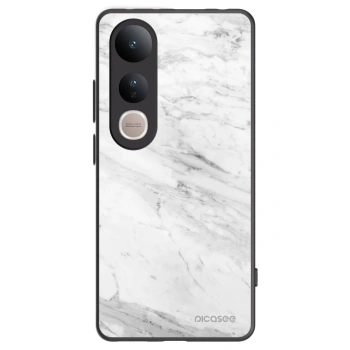 Picasee crna silikonska maskica za Vivo V50 Lite 5G - White marble