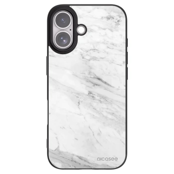 Picasee crna silikonska maskica za Apple iPhone 17 - White marble