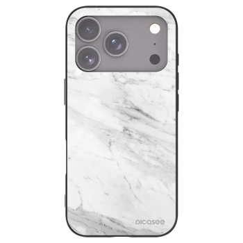 Picasee crna silikonska maskica za Apple iPhone 17 Pro - White marble