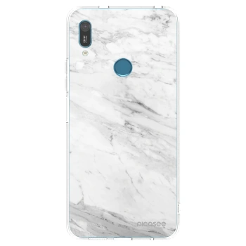 Picasee silikonska prozirna maskica za Huawei Y6 2019 - White marble