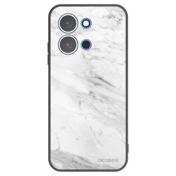 Picasee crna silikonska maskica za Xiaomi Redmi 15C 4G - White marble