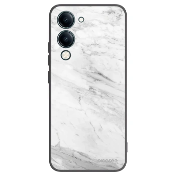 Picasee crna silikonska maskica za Vivo Y29s 5G - White marble
