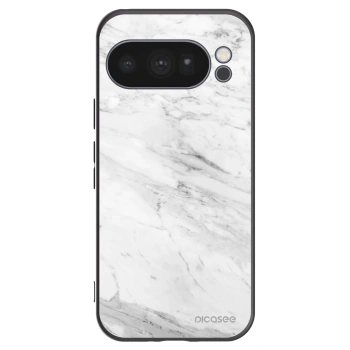 Picasee crna silikonska maskica za Google Pixel 10 Pro - White marble