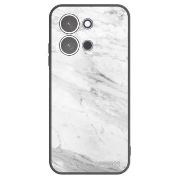 Picasee crna silikonska maskica za Xiaomi Redmi 15C 5G - White marble