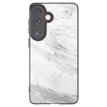 Picasee crna silikonska maskica za Samsung Galaxy S26+ - White marble
