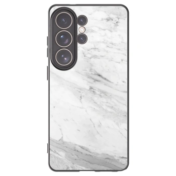 Picasee crna silikonska maskica za Samsung Galaxy S26 Ultra - White marble