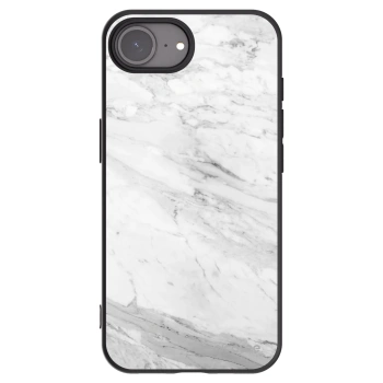 Picasee crna silikonska maskica za Apple iPhone 17e - White marble
