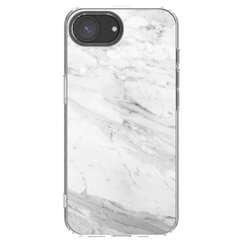Picasee silikonska prozirna maskica za Apple iPhone 17e - White marble
