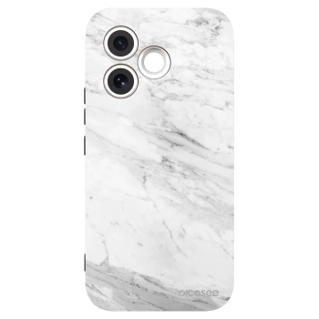 Picasee crna silikonska maskica za Honor 600 Lite - White marble