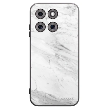 Picasee crna silikonska maskica za Motorola Moto G77 - White marble