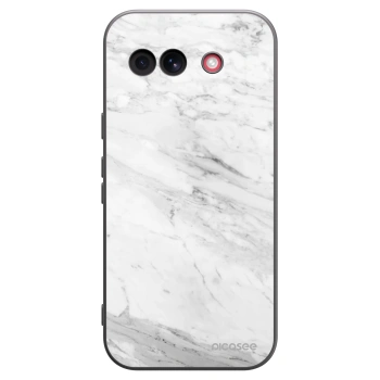 Picasee crna silikonska maskica za Google Pixel 10a - White marble