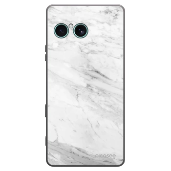 Picasee crna silikonska maskica za Sony Xperia 10 VII - White marble
