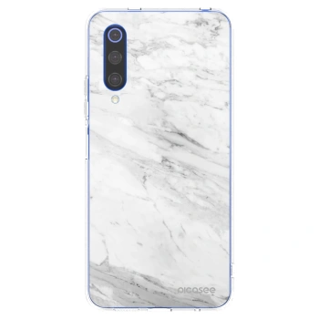 Picasee silikonska prozirna maskica za Xiaomi Mi 9 SE - White marble