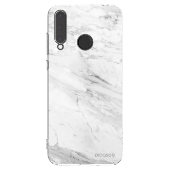 Picasee silikonska prozirna maskica za Honor 20 Lite - White marble