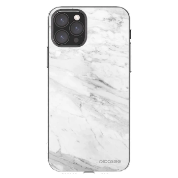 Picasee silikonska prozirna maskica za Apple iPhone 11 Pro - White marble