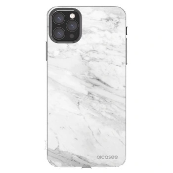 Picasee silikonska prozirna maskica za Apple iPhone 11 Pro Max - White marble