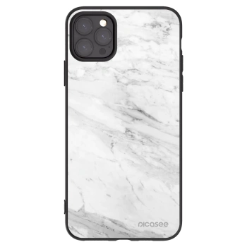 Picasee crna silikonska maskica za Apple iPhone 11 Pro Max - White marble
