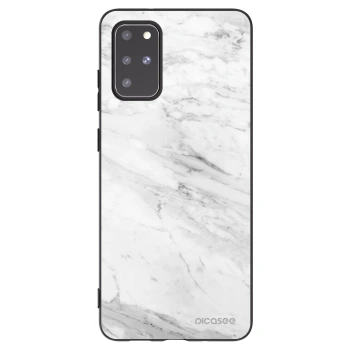 Picasee crna silikonska maskica za Samsung Galaxy S20+ G985F - White marble