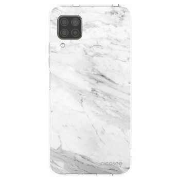 Picasee silikonska prozirna maskica za Huawei P40 Lite - White marble