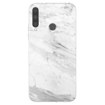 Picasee silikonska prozirna maskica za Huawei P40 Lite E - White marble