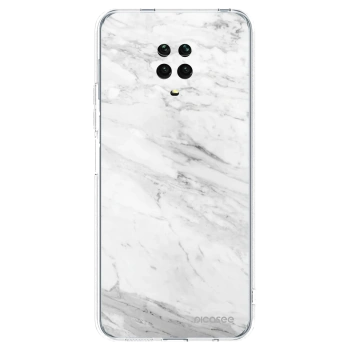 Picasee silikonska prozirna maskica za Xiaomi Redmi Note 9 Pro - White marble