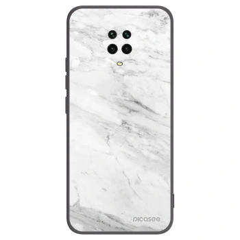 Picasee crna silikonska maskica za Xiaomi Redmi Note 9 Pro - White marble