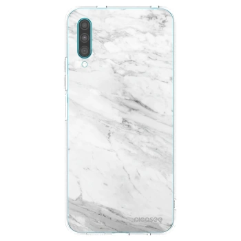 Picasee silikonska prozirna maskica za Samsung Galaxy A30s A307F - White marble