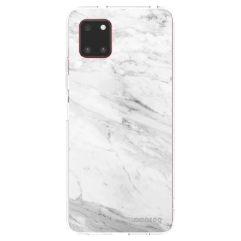 Picasee silikonska prozirna maskica za Samsung Galaxy Note 10 Lite N770F - White marble