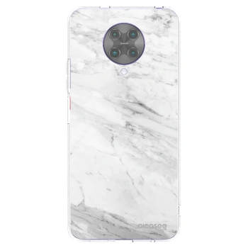 Picasee silikonska prozirna maskica za Xiaomi Poco F2 Pro - White marble