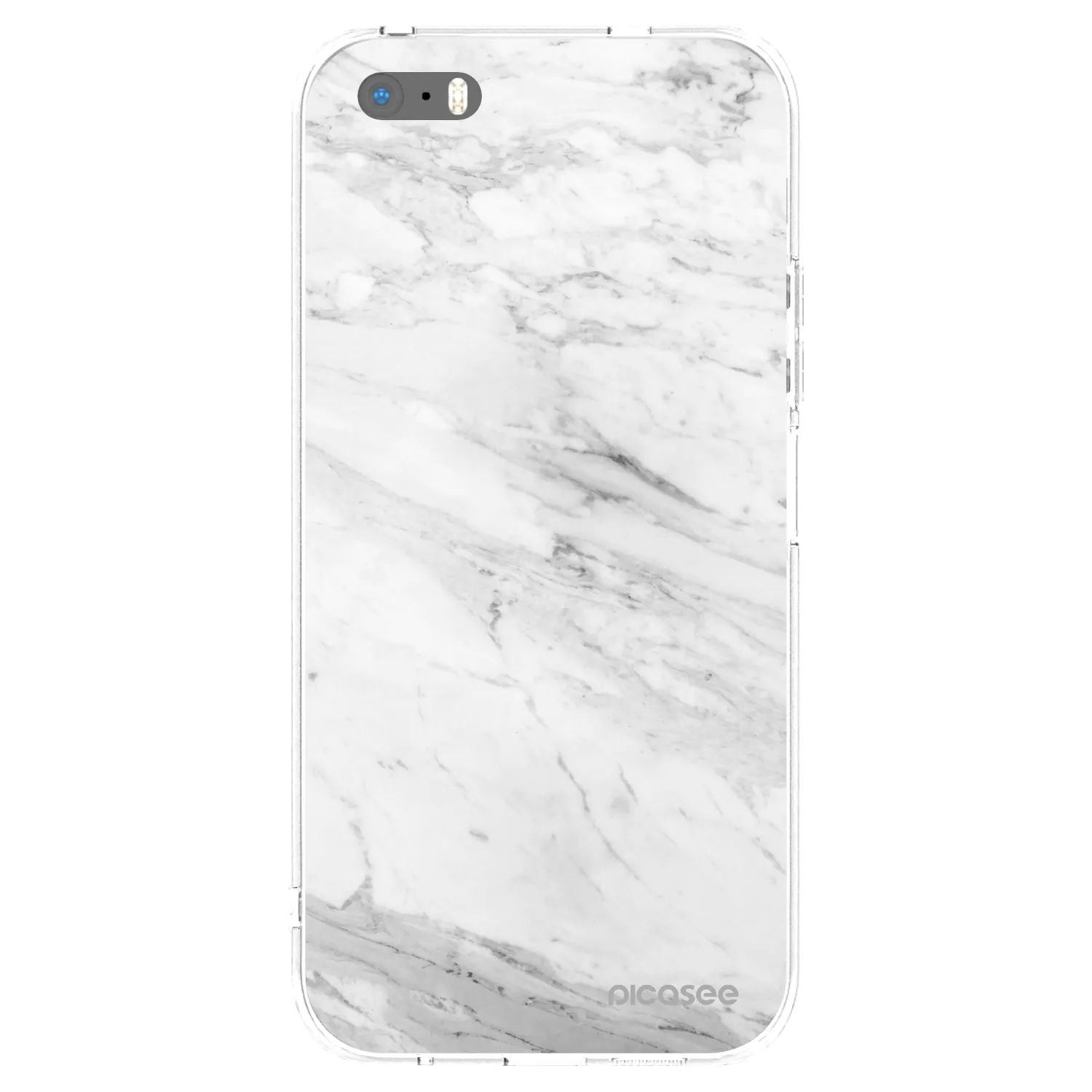 Picasee silikonska prozirna maskica za Apple iPhone 5/5S/SE - White marble