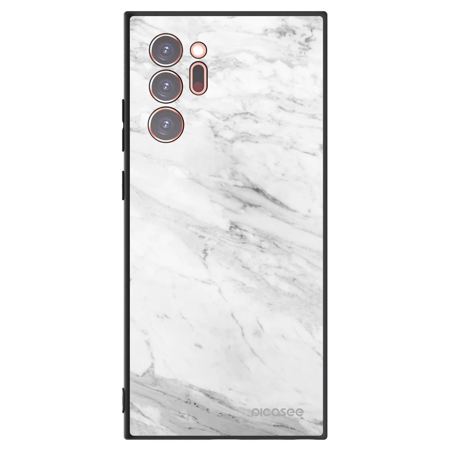 Picasee crna silikonska maskica za Samsung Galaxy Note 20 Ultra - White marble