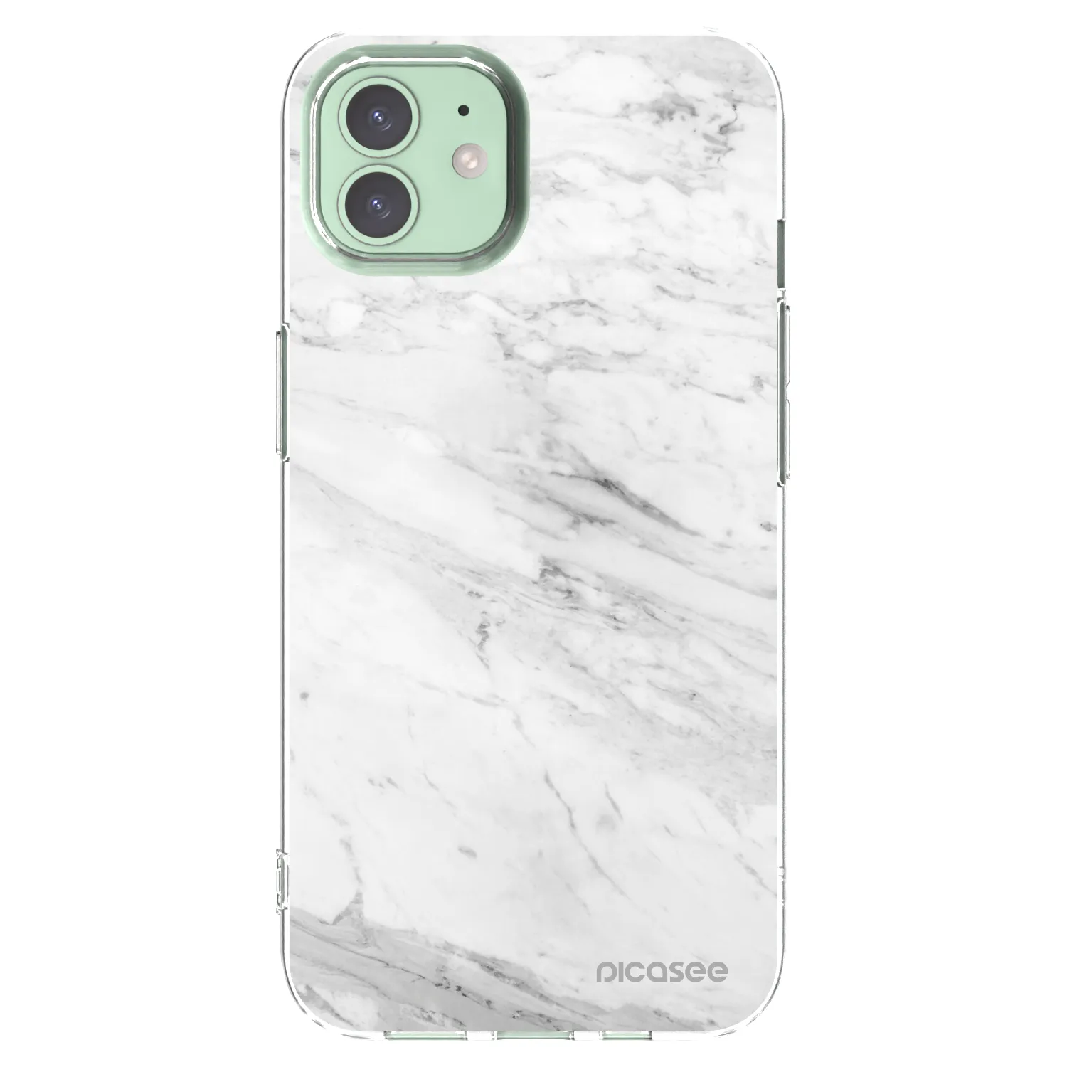 Picasee silikonska prozirna maskica za Apple iPhone 12 Pro - White marble