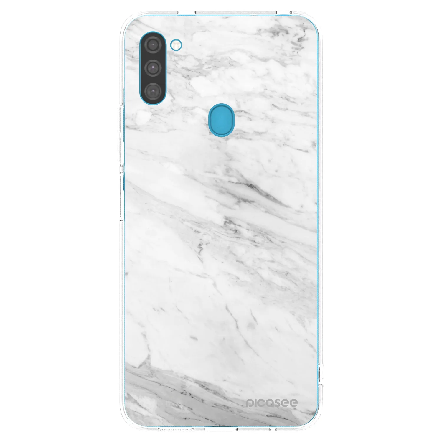 Picasee silikonska prozirna maskica za Samsung Galaxy M11 - White marble