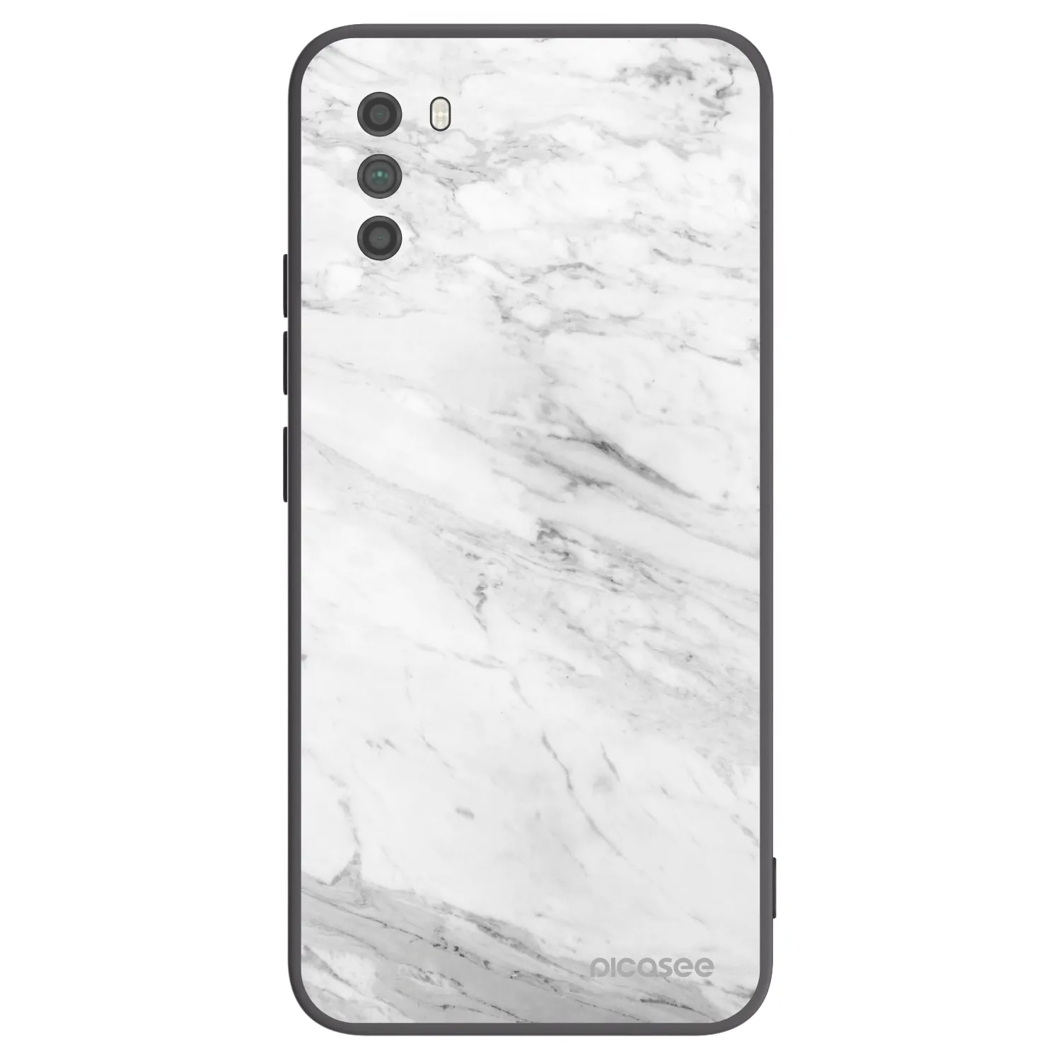 Picasee crna silikonska maskica za Xiaomi Poco M3 - White marble