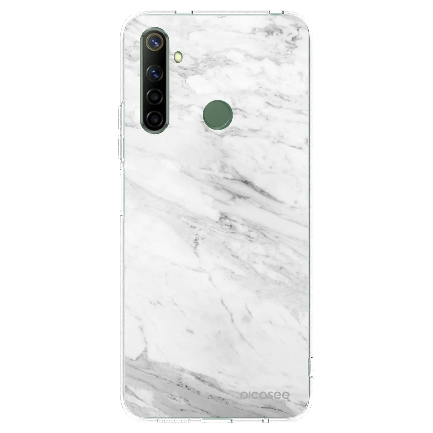 Picasee silikonska prozirna maskica za Realme 6i - White marble