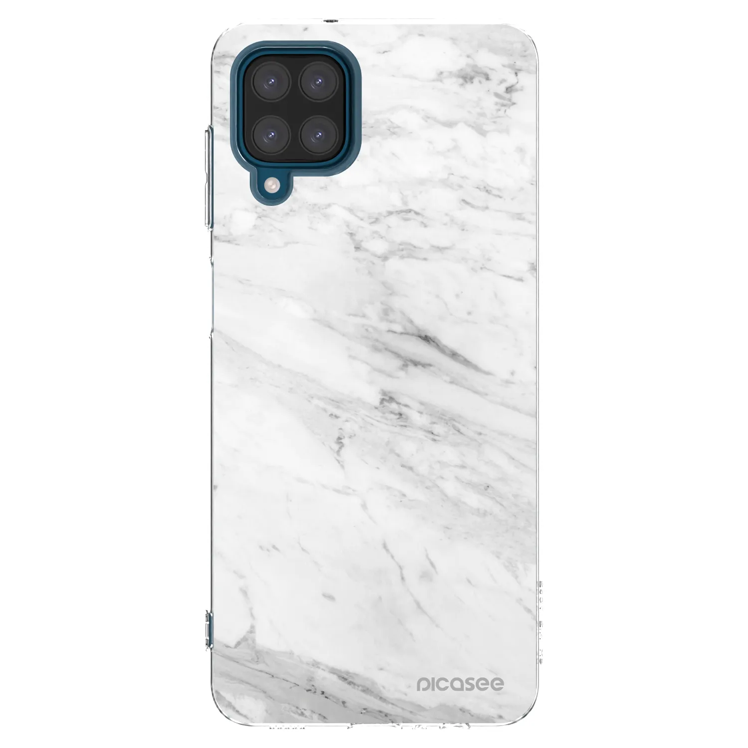 Picasee silikonska prozirna maskica za Samsung Galaxy A12 A125F - White marble